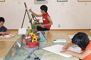 教室についてー制作風景